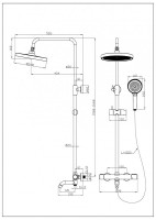 Душевая стойка Esbano ESDSCELI-DSXR хром