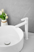 Смеситель для раковины BELZ B713 B11713-8 белый Смеситель для раковины BELZ B713 B11713-8 белый