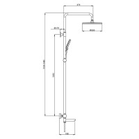 Душевая стойка Splenka S223 S223.24.05 сатин Душевая стойка Splenka S223 S223.24.05 сатин