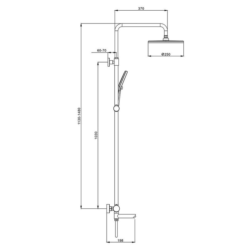 Душевая стойка Splenka S223 S223.24.05 сатин