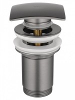 Донный клапан для раковины Wonzon & Woghand WW-88SS08-BGM без перелива, темный графит