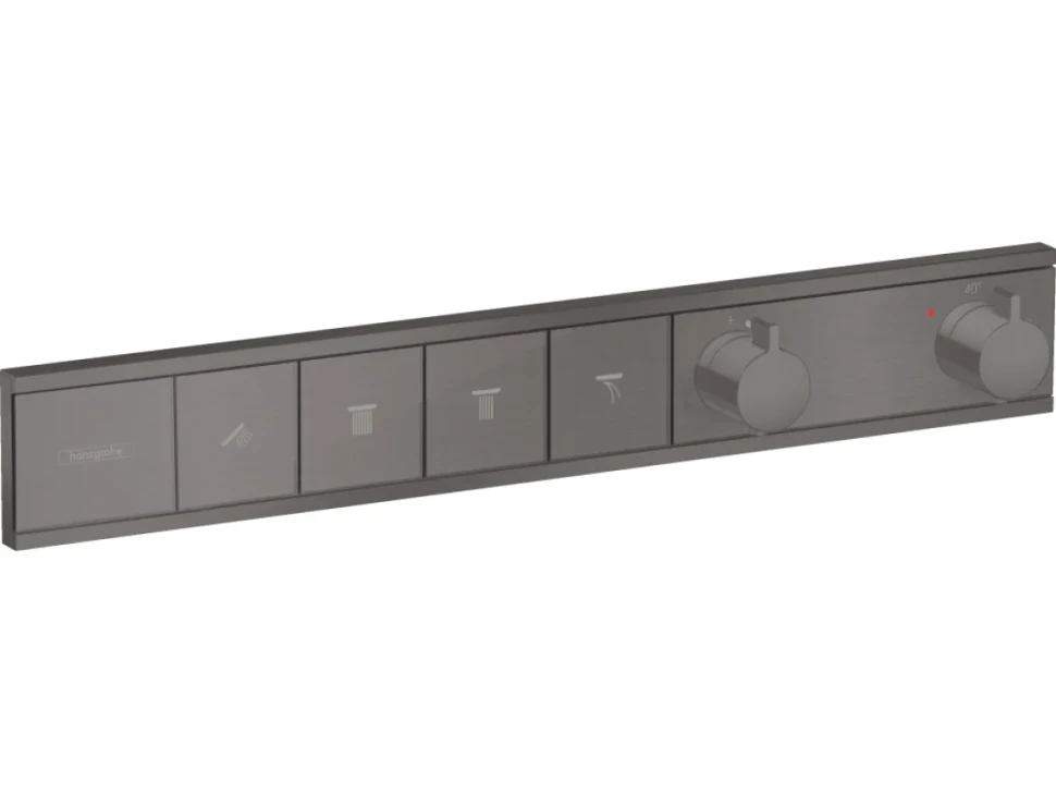 Термостатический смеситель встраиваемый Hansgrohe RainSelect 15382340 С ВНУТРЕННЕЙ ЧАСТЬЮ, шлифованный черный хром