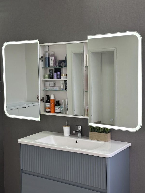 Зеркало-шкаф Alavann Cosmetic Light ALV1175001 100, с подсветкой