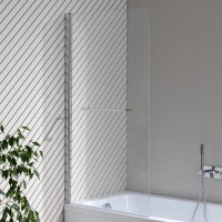 Шторка на ванну Allen Brau Priority 3.31023.00 80 см, профиль хром, стекло прозрачное Optiwhite