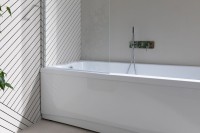 Шторка на ванну Allen Brau Priority 3.31023.00 80 см, профиль хром, стекло прозрачное Optiwhite