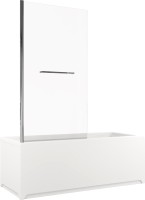 Шторка на ванну Allen Brau Priority 3.31023.00 80 см, профиль хром, стекло прозрачное Optiwhite