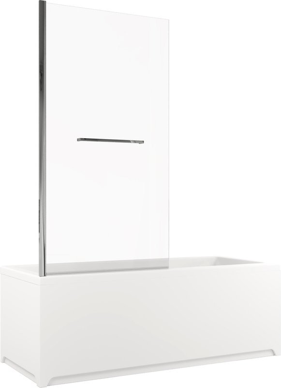 Шторка на ванну Allen Brau Priority 3.31023.00 80 см, профиль хром, стекло прозрачное Optiwhite