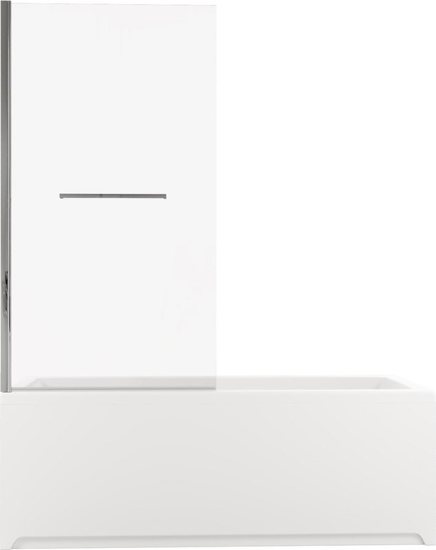 Шторка на ванну Allen Brau Priority 3.31023.00 80 см, профиль хром, стекло прозрачное Optiwhite