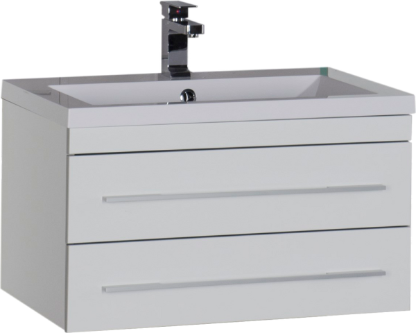 Тумба под раковину Aquanet Верона 75 подвесная белая