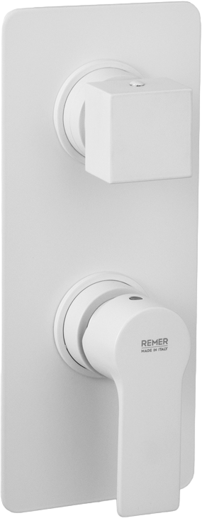 Встраиваемый смеситель для душа и ванны Remer Energy EY92KBBO С ВНУТРЕННЕЙ ЧАСТЬЮ, белый матовый