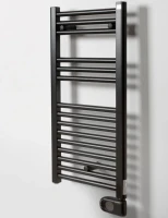 Полотенцесушитель электрический Zehnder Aura PBEBZ-080-040/MQ RAL 9005 matt 80x40 черный