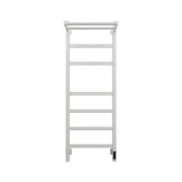 Полотенцесушитель электрический Grota Tela 430х1200 RAL9016 EL 120x45 см, подключение справа, слева, скрытое подключение справа, матовый белый, лесенка, из стали, с полкой