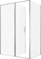 Душевой уголок Allen Brau Priority 140x90, профиль хром, стекло прозрачное