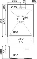 Мойка кухонная Omoikiri Akisame 41-LG 4973080 светлое золото