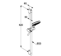 Душевой гарнитур Kludi DIVE X 6963039-00 матовый черный Душевой гарнитур Kludi DIVE X 6963039-00 матовый черный