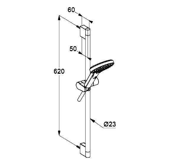 Душевой гарнитур Kludi DIVE X 6963039-00 матовый черный