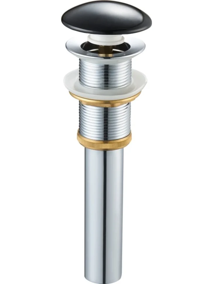 Донный клапан для раковины SantiLine SL-104 без перелива, черный