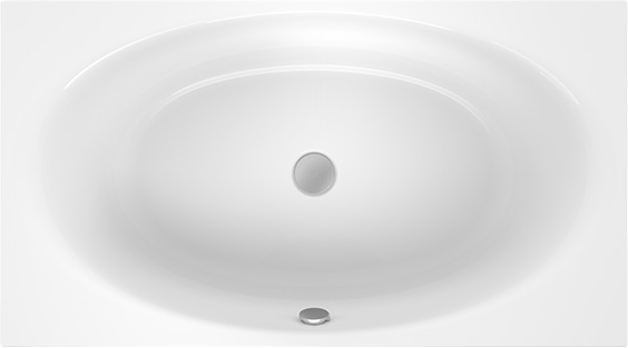 Стальная ванна Bette Eve 180x100 см, встраиваемая, белая, на ножках, с самоочищающимся покрытием, с шумоизоляцией