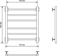 Полотенцесушитель электрический Ника Step-3 60/50 хром, L