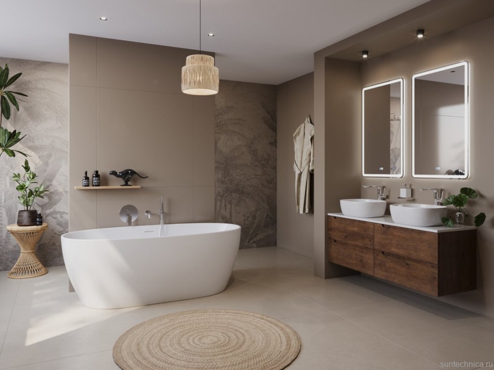 Акриловая ванна BelBagno BB414 170x80 см, отдельностоящая, белая, овальная, со сливом-переливом, с донным клапаном