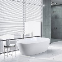 Акриловая ванна BelBagno BB414 170x80 см, отдельностоящая, белая, овальная, со сливом-переливом, с донным клапаном