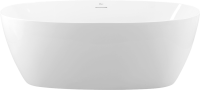 Акриловая ванна BelBagno BB414 170x80 см, отдельностоящая, белая, овальная, со сливом-переливом, с донным клапаном