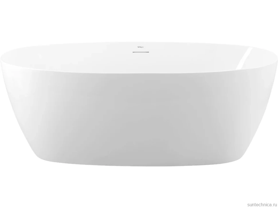 Акриловая ванна BelBagno BB414 170x80 см, отдельностоящая, белая, овальная, со сливом-переливом, с донным клапаном