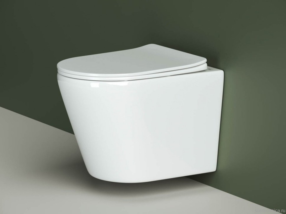 Комплект Унитаз подвесной Ceramicanova Highlight Rimless CN1804 с микролифтом, безободковый + Инсталляция STWORKI + Кнопка 230823 хром матовый