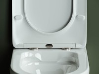 Комплект Унитаз подвесной Ceramicanova Highlight Rimless CN1804 с микролифтом, безободковый + Инсталляция STWORKI + Кнопка 230823 хром матовый