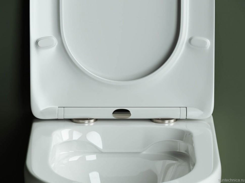 Комплект Унитаз подвесной Ceramicanova Highlight Rimless CN1804 с микролифтом, безободковый + Инсталляция STWORKI + Кнопка 230823 хром матовый