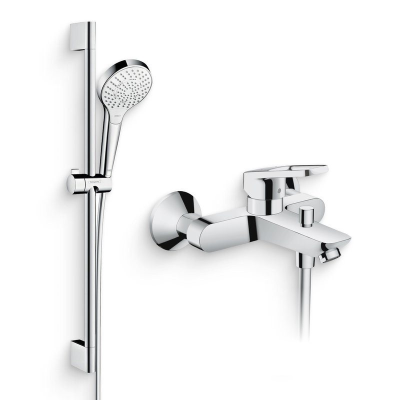 Душевой комплект Смеситель Hansgrohe Logis Loop Logis loop 71244000 + Гарнитур Crometta Vario 900 26536400