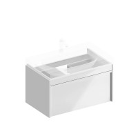 Тумба под раковину без столешницы KERAMA MARAZZI Modula 80 подвесная, глянцевая белая