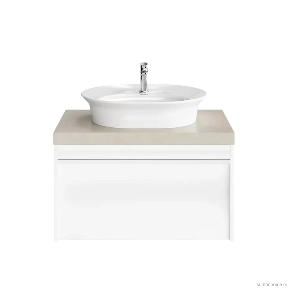 Тумба под раковину без столешницы KERAMA MARAZZI Modula 80 подвесная, глянцевая белая