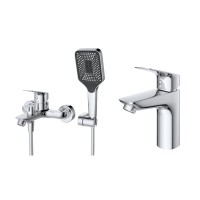 Комплект для ванной BelBagno Due DUE-VASM/LVM-CRM хром