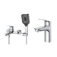Комплект для ванной BelBagno Due DUE-VASM/LVM-CRM хром
