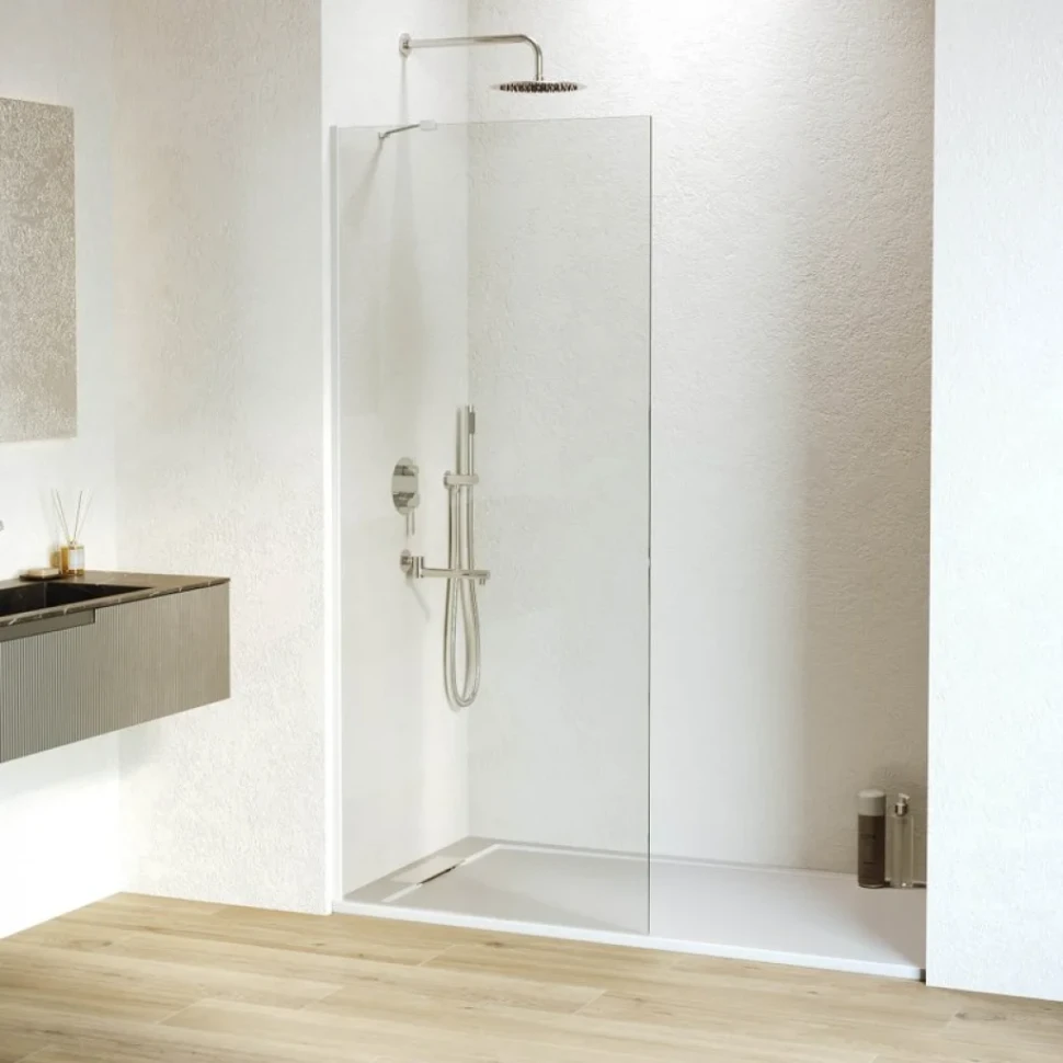 Душевая перегородка RGW Walk In WA-102W 70x195 см, профиль матовый белый, стекло прозрачное