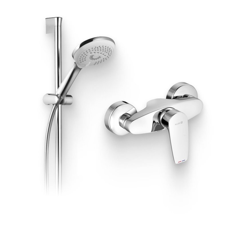 Душевой комплект Смеситель для душа Kludi Pure&Solid 348410575 + Гарнитур Freshline 6793005-00