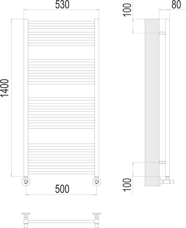 Полотенцесушитель водяной Terminus Сицилия П22 0 500х140