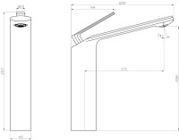 Смеситель для раковины Black&White Gravity 7204С chrome
