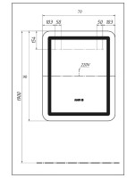 Зеркало Belux Стокгольм 70х90 с подсветкой Зеркало Belux Стокгольм 70х90 с подсветкой