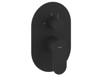 Встраиваемый смеситель для душа и ванны Ravak Eleganta EL 065.20BLM.O2 матовый черный