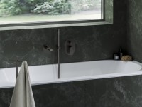 Встраиваемый смеситель для душа и ванны Ravak Eleganta EL 065.20BLM.O2 матовый черный