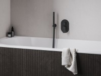 Встраиваемый смеситель для душа и ванны Ravak Eleganta EL 065.20BLM.O2 матовый черный