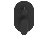 Встраиваемый смеситель для душа и ванны Ravak Eleganta EL 065.20BLM.O2 матовый черный