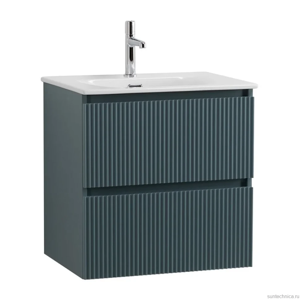 Мебель для ванной комнаты BelBagno Uno-mini 70 подвесная, 2 ящика, матовая голубая