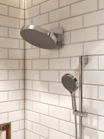 Душевая система скрытого монтажа для душа с термостатом, лейка, верхний душ, хром AQUAme AQM8403CR