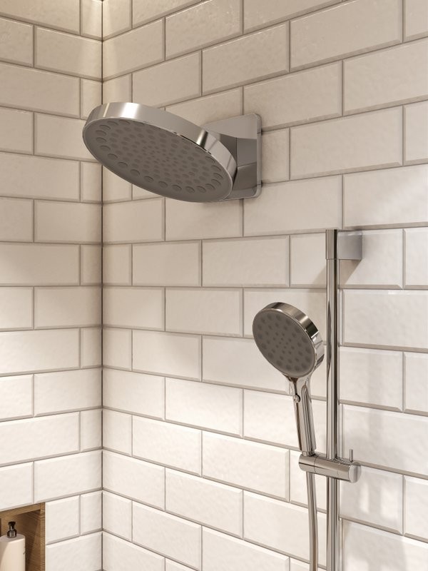 Душевая система скрытого монтажа для душа с термостатом, лейка, верхний душ, хром AQUAme AQM8403CR