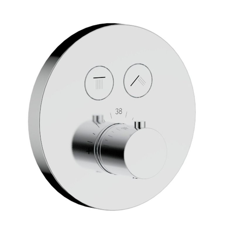 Душевая система скрытого монтажа для душа с термостатом, лейка, верхний душ, хром AQUAme AQM8403CR