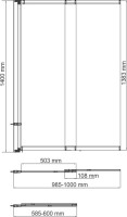 Шторка на ванну Wasserkraft Dill 61S02-100 WasserShutz 100