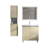 Мебель для ванной комнаты Vigo Yuma 80 напольная, 2 дверцы, дуб давос